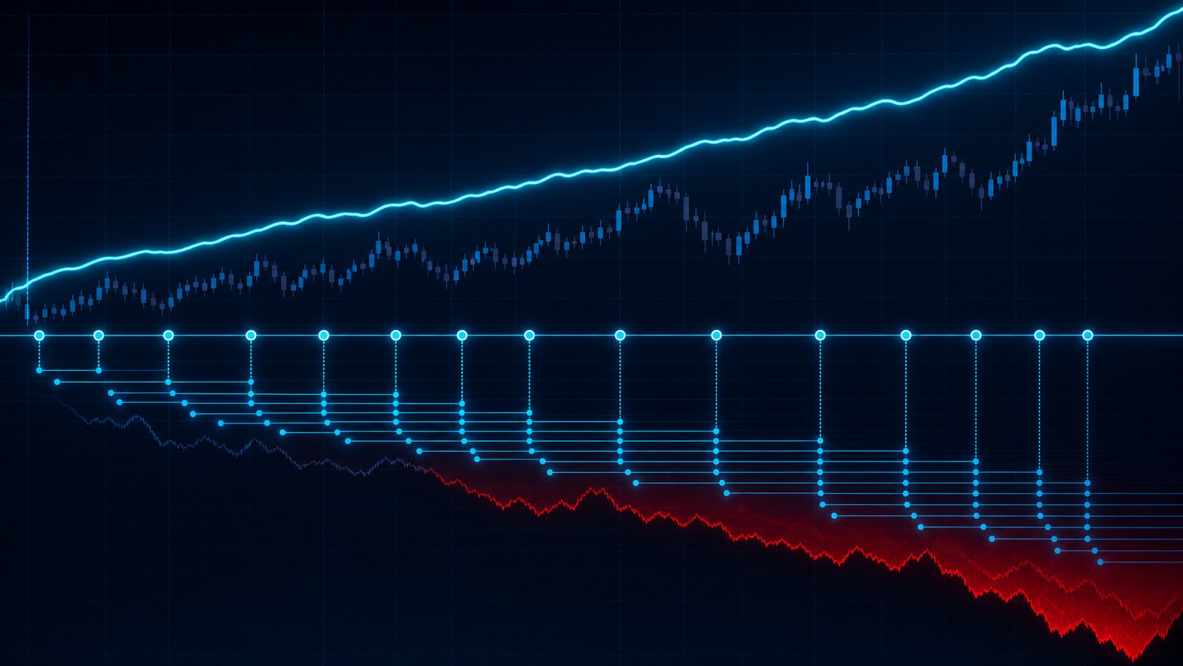 Strategia a griglia con equity crescente e rischio nascosto nell'accumulo delle posizioni